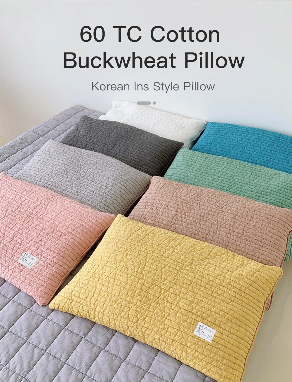 60 TC Cotton Buckwheat Husks Pillow-1